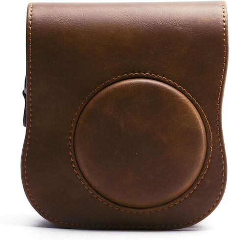 حافظة كاميرا HelloHelio Mini 26 مع حزام متقاطع لكاميرات Fujiflim Mini 25 26 الفورية (بني) in Kuwait