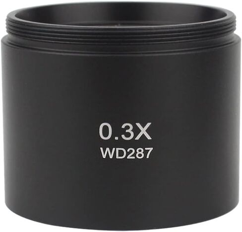 Microscope Accessories Kit Microscope Auxiliary Lens WD165 0.5X 0.7X 0.75X 1.5X 2.0X Auxiliary Objective Lens Thread 48mm Barlow Glass Lens for Stereo trinocular Microscope Microscope Slides (Color : in Saudi Arabia