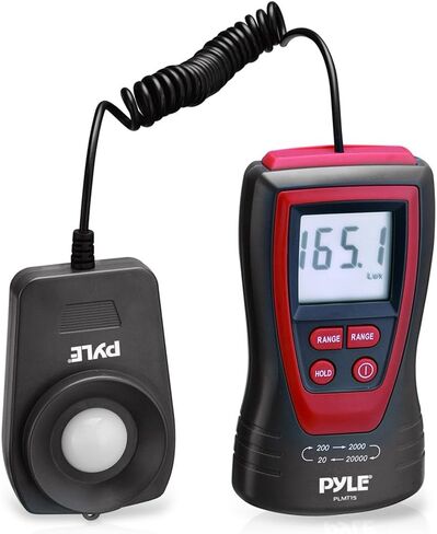 مقياس صور لوكس Light Meter محمول من Pyle PLMT15 مع 2X لكل عينة ثانية، شاشة LCD و200000 لوكس in Kuwait