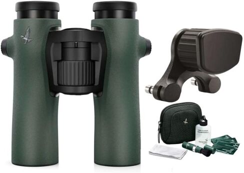 منظار سواروفسكي 10x32 NL Pure مع مسند الجبهة FRP ومجموعة أدوات التنظيف (3 قطع) in Kuwait