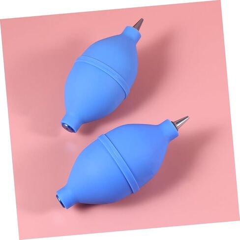 CAXUSD 2pcs Blower Remover Keyboard Cleaner Rocket Blower PC Cleaner Camera for PC Lens Cleaners Dust Blower Disassembler Detergent Light Bulb Suction Ball Blue Air Silicone Air Blower in Kuwait