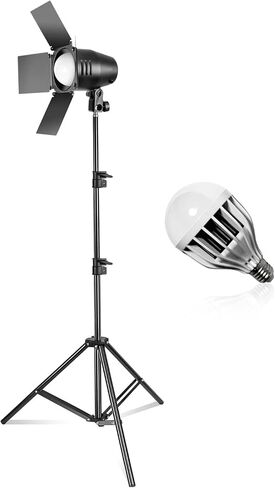 LimoStudio التصوير الفوتوغرافي استوديو الصور مصباح LED النهاري المستمر Barndoor 78 بوصة طقم حامل إضاءة طويل القامة، AGG1697 in Saudi Arabia