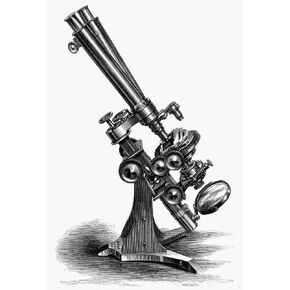 Binocular Microscope N19Th Century Line Engraving Poster Print by (18 x 24) in Kuwait