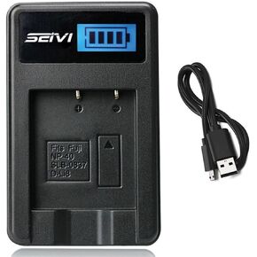 LCD USB Battery Charger for Pentax Optio W10, W20, WP, WPi Digital Camera in Saudi Arabia