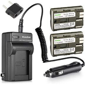 Kastar Battery (4-Pack) and Charger for Canon BP-511, BP-511A, BP511, BP511A and EOS 5D, 10D, 20D, 30D, 40D, 50D, Digital Rebel 1D, D60, 300D, D30, Kiss Powershot G5, Pro 1, G2, G3, G6, G1, Pro90 etc. in Kuwait
