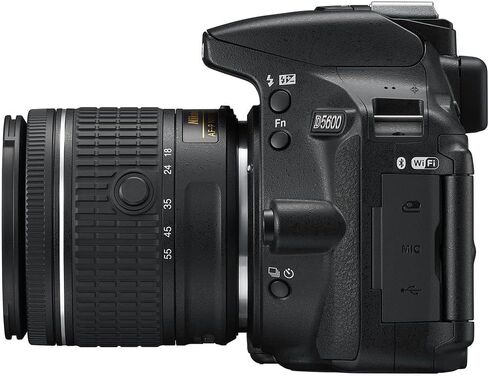 Nikon D5600 24.2MP DSLR Digital Camera with 18-55mm Lens (1576) Bundle Kit with 64GB Ultra SD Card + Large Camera Bag + Filter Kit + Spare Battery + Telephoto Lens + More in Saudi Arabia