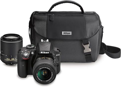 Nikon D3300 DX-format DSLR Kit w/ 18-55mm DX VR II & 55-200mm DX VR II Zoom Lenses and Case (Black) in Saudi Arabia