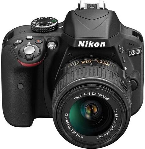 Nikon D3300 DX-format DSLR Kit w/ 18-55mm DX VR II & 55-200mm DX VR II Zoom Lenses and Case (Black) in Saudi Arabia