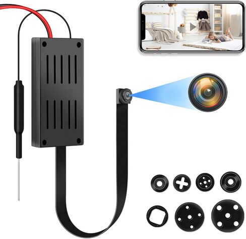Spy Camera, 4K HD WiFi Hidden Camera, DIY Tiny Wireless Spy Cam, Mini Camera for Home Surveillance Security Cameras with Motion Detection for Indoor Outdoor(2.4GHZ Only, No Night Vision) in Saudi Arabia