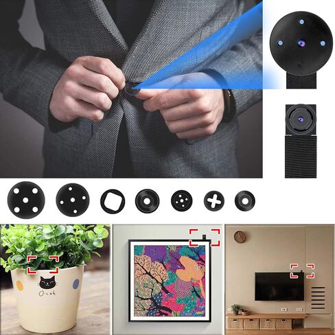 Spy Camera, 4K HD WiFi Hidden Camera, DIY Tiny Wireless Spy Cam, Mini Camera for Home Surveillance Security Cameras with Motion Detection for Indoor Outdoor(2.4GHZ Only, No Night Vision) in Saudi Arabia