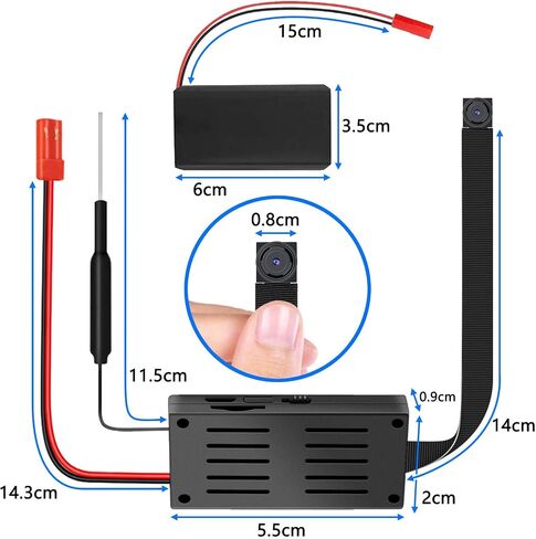 Spy Camera, 4K HD WiFi Hidden Camera, DIY Tiny Wireless Spy Cam, Mini Camera for Home Surveillance Security Cameras with Motion Detection for Indoor Outdoor(2.4GHZ Only, No Night Vision) in Saudi Arabia