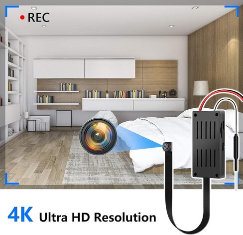 Spy Camera, 4K HD WiFi Hidden Camera, DIY Tiny Wireless Spy Cam, Mini Camera for Home Surveillance Security Cameras with Motion Detection for Indoor Outdoor(2.4GHZ Only, No Night Vision) in Saudi Arabia