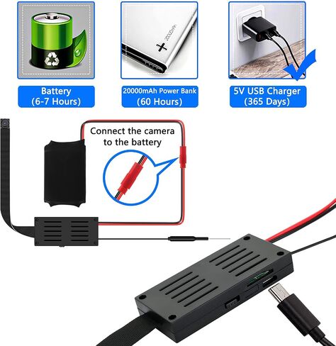 Spy Camera, 4K HD WiFi Hidden Camera, DIY Tiny Wireless Spy Cam, Mini Camera for Home Surveillance Security Cameras with Motion Detection for Indoor Outdoor(2.4GHZ Only, No Night Vision) in Saudi Arabia