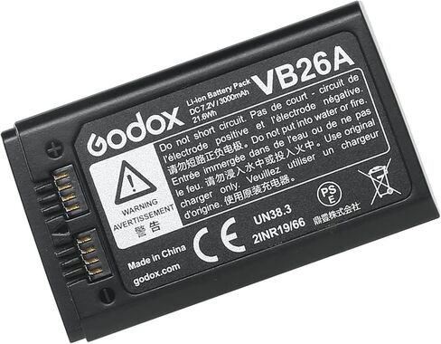 GODOX VB26A 7.2V 3000mAh Rechargeable Lithium-ion Li-ion Battery Pack V1-C V1-N V1-S V1-F V1-O V1-P V850III V860III-C V860III-N V860III-S V860III-F V860III-O On Camera Flash Speedlight in Saudi Arabia