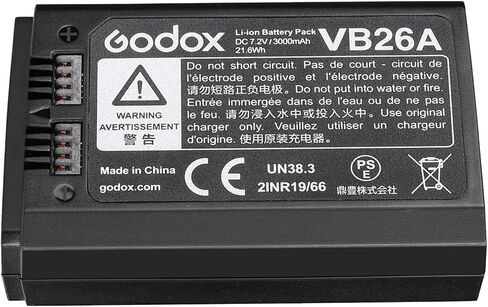GODOX VB26A 7.2V 3000mAh Rechargeable Lithium-ion Li-ion Battery Pack V1-C V1-N V1-S V1-F V1-O V1-P V850III V860III-C V860III-N V860III-S V860III-F V860III-O On Camera Flash Speedlight in Saudi Arabia