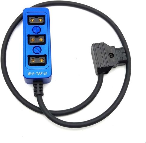 Metal Triple P-TAP D-tap V-Mount Power Splitter, D-tap to 3ports D-tap P-tap Splitter, Dtap Three-Way Splitter Battery hub (Red 3-port 60cm) in Saudi Arabia