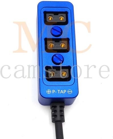 Metal Triple P-TAP D-tap V-Mount Power Splitter, D-tap to 3ports D-tap P-tap Splitter, Dtap Three-Way Splitter Battery hub (Red 3-port 60cm) in Saudi Arabia