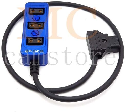 Metal Triple P-TAP D-tap V-Mount Power Splitter, D-tap to 3ports D-tap P-tap Splitter, Dtap Three-Way Splitter Battery hub (Red 3-port 60cm) in Saudi Arabia