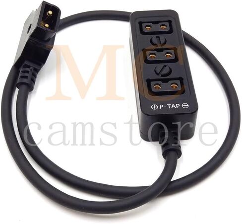 Metal Triple P-TAP D-tap V-Mount Power Splitter, D-tap to 3ports D-tap P-tap Splitter, Dtap Three-Way Splitter Battery hub (Red 3-port 60cm) in Saudi Arabia