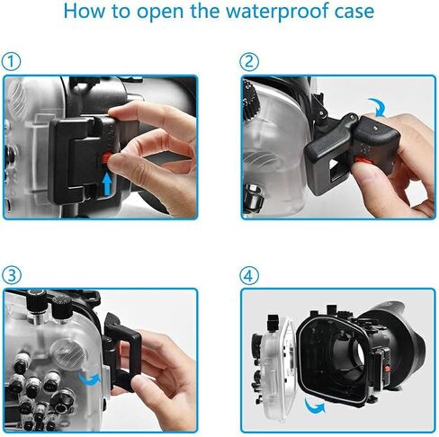 Sea frogs A7R IV 40M/130FT Underwater Camera housing (Standard Port) Zoom Ring for FE16-35 F4 Included in Saudi Arabia