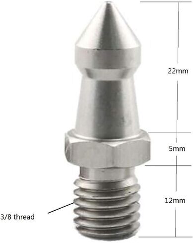 PZRT 1 Piece 3/8 Inch Stainless Steel Foot Screw Camera Tripod Spikes Replacement Part for Monopod Tripod in Saudi Arabia