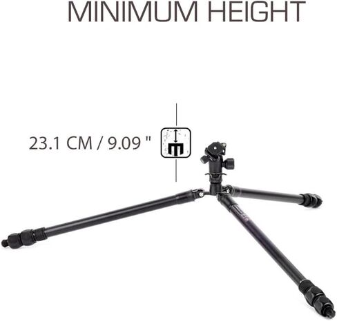 3 Legged Thing Charles 2.0 Aluminium Tripod Kit with AirHed Pro – Adjustable Camera Tripod with 3 Detachable Legs - Darkness (CHARLESKITDARK2) in Saudi Arabia