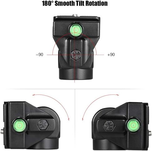 UPQRSG Tripod Dancing Party Head, Aluminium Alloy 90°Tilt Camera Quick Release Metal Dancing Party Head, VD-12 Monopod Multifunction Camera Quick Release with Quick Release Plate in Kuwait