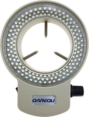 QAREQU 144 LED Ring Light Adjustable Illuminator for HDMI Camera Microscope Brightness, 2.48 inch Mounting Diameter in Kuwait