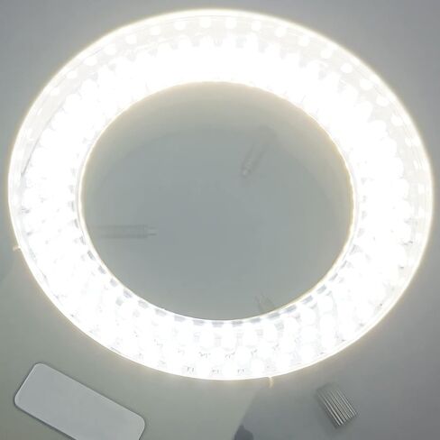 QAREQU 144 LED Ring Light Adjustable Illuminator for HDMI Camera Microscope Brightness, 2.48 inch Mounting Diameter in Kuwait