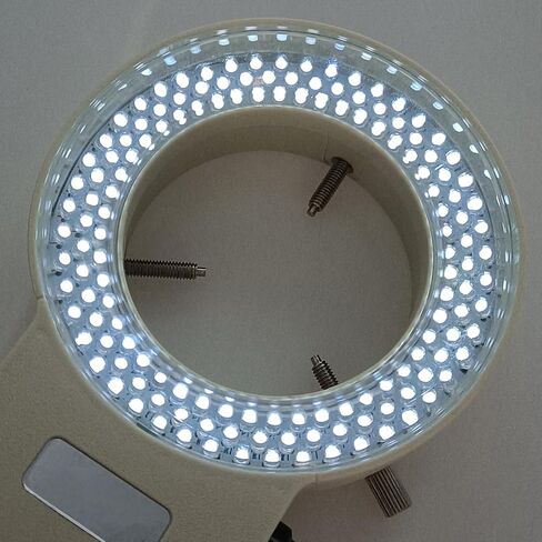 QAREQU 144 LED Ring Light Adjustable Illuminator for HDMI Camera Microscope Brightness, 2.48 inch Mounting Diameter in Kuwait