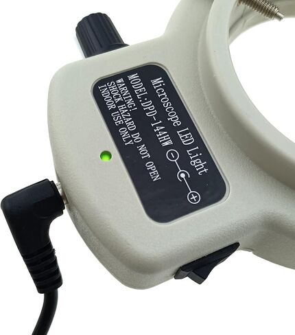 QAREQU 144 LED Ring Light Adjustable Illuminator for HDMI Camera Microscope Brightness, 2.48 inch Mounting Diameter in Kuwait
