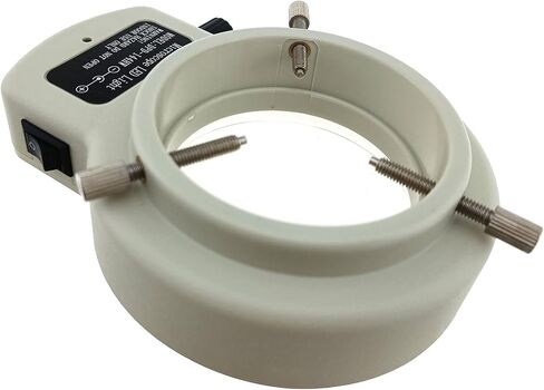 QAREQU 144 LED Ring Light Adjustable Illuminator for HDMI Camera Microscope Brightness, 2.48 inch Mounting Diameter in Kuwait