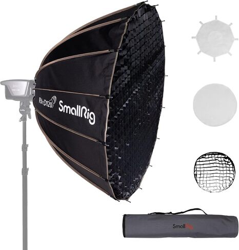 SMALLRIG Parabolic Softbox Quick Release, Parabolic Softbox, Compatible with SmallRig RC 120D/RC 120B/RC 220D/RC220B and Other Bowens Mount Light (33.5inch/85cm) in Saudi Arabia