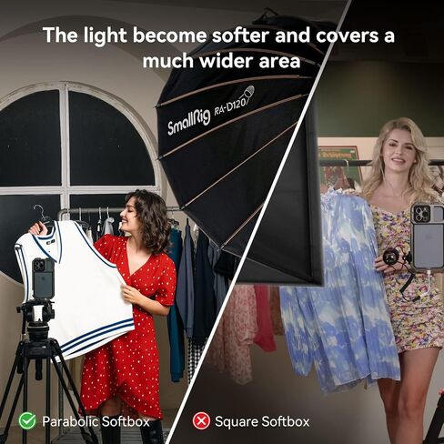 SMALLRIG Parabolic Softbox Quick Release, Parabolic Softbox, Compatible with SmallRig RC 120D/RC 120B/RC 220D/RC220B and Other Bowens Mount Light (33.5inch/85cm) in Saudi Arabia