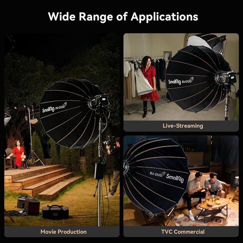 SMALLRIG Parabolic Softbox Quick Release, Parabolic Softbox, Compatible with SmallRig RC 120D/RC 120B/RC 220D/RC220B and Other Bowens Mount Light (33.5inch/85cm) in Saudi Arabia