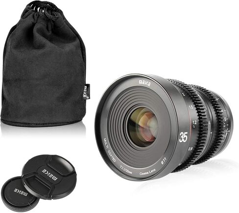 MEKE 35mm T2.2 Large Aperture Manual Focus Low Distortion 4K Mini Cine Lens Compatible with Fujifilm X Mount Cameras X-H1 X-T3 X-T4 X-T5 X-T20 X-T10 X-T2 X-T200 X-Pro2 X-T1 X-T100 X-E1 X30 X70 X-S10 in Saudi Arabia