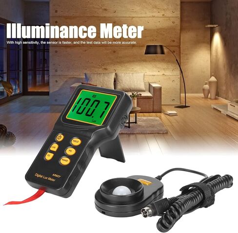 EVTSCAN Digital Illuminance Meter, Lux Meter Photometric Measurement Data Retention Accurate High Sensitivity 3‑Gear in Kuwait