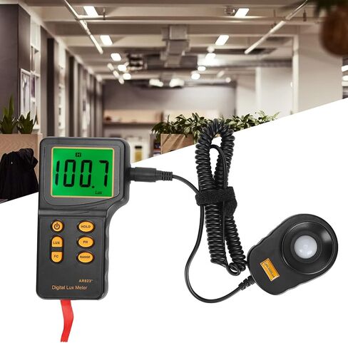 EVTSCAN Digital Illuminance Meter, Lux Meter Photometric Measurement Data Retention Accurate High Sensitivity 3‑Gear in Kuwait