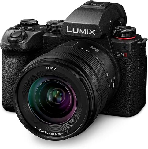 كاميرا باناسونيك LUMIX S5 II الرقمية بدون مرآة مع مجموعة عدسات Lumix S 20-60 مم f/3.5-5.6 مع بطاقة SD سعة 128 جيجابايت، وحقيبة ظهر، وبطارية 2X، وشاحن مزدوج، وحزام، وواقي شاشة، وملحقات in Saudi Arabia