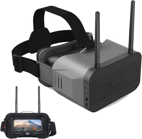 EMAX Transporter 2 FPV Goggles مدمج DVR شاشة قابلة للفصل محمولة 5.8 جيجا هرتز لسباق الطائرات بدون طيار Tinyhawk Nanohawk Tiny Whoop Micro Quads in Kuwait