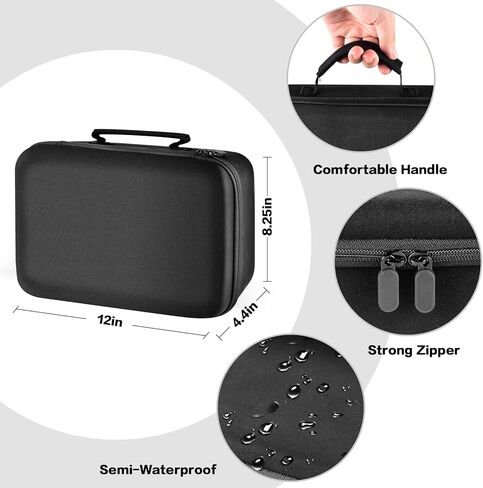 Hard Case Compatible with DJI Mini 3 Pro Drone and New for DJI RC Controller, Portable Travel Holder for Spare Propellers, Lightweight and Foldable Camera Drone Storage Bag and Accessories - Box Only in Saudi Arabia