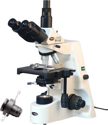 مجهر مركب ثلاثي العينيات AmScope T690C-DK-PL، تكبير 40X-2500X، عدسات WH10x وWH25x فائقة العرض، أهداف لونية لخطة إنفينيتي، برايتفيلد/داركفيلد، مكثف كوهلر، مرحلة ميكانيكية مزدوجة الطبقة in Kuwait