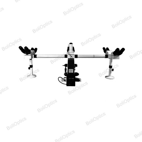 BoliOptics Five Head Microscope Multiview Teaching Trinocular Compound Microscope 40X-1000X LED Light Biological Infinity Plan Achromatic Objectives Abbe Condenser Colored Filters in Kuwait