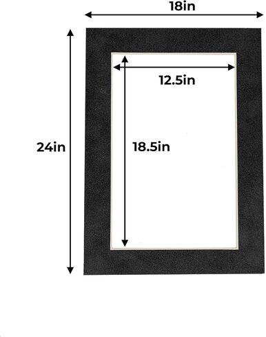 18x24 Mat for 13x19 Photo - Precut Navy Suede Picture Matboard for Frames Measuring 18 x 24 Inches - Bevel Cut Matte to Display Art Measuring 13 x 19 Inches - Acid Free Pack of 100 MATS in Saudi Arabia