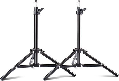 حامل إضاءة على سطح الطاولة، عبوتان من حامل ثلاثي القوائم من الألومنيوم الصغير من Riqiorod مع أقصى ارتفاع 32 بوصة/80 سم للضوء الدائري، والعاكسات، والصناديق اللينة، والمظلات، والخلفيات، وجهاز عرض كاميرا الفيديو، وكاميرا الويب in Kuwait