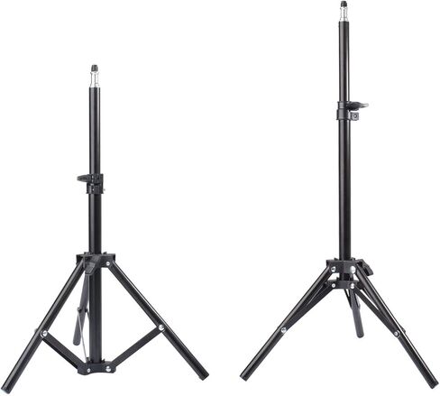 حامل إضاءة على سطح الطاولة، عبوتان من حامل ثلاثي القوائم من الألومنيوم الصغير من Riqiorod مع أقصى ارتفاع 32 بوصة/80 سم للضوء الدائري، والعاكسات، والصناديق اللينة، والمظلات، والخلفيات، وجهاز عرض كاميرا الفيديو، وكاميرا الويب in Kuwait