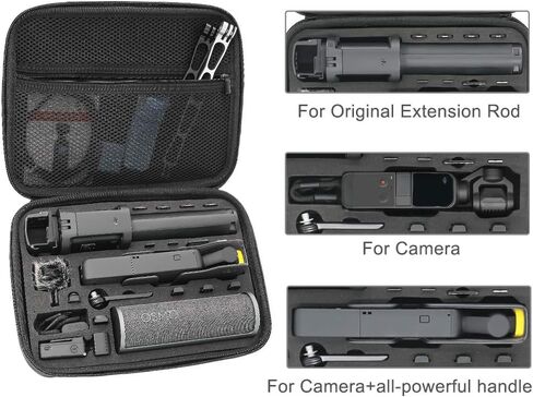 Osmo Pocket 3 Carrying Case, Portable Travel Storage Protective Carry Bag for DJI OSMO Pocket 3 Creator Combo Accessories, Carry Bag Large Capacity Protective Handbag All in One Gadget Storage Bag in Saudi Arabia