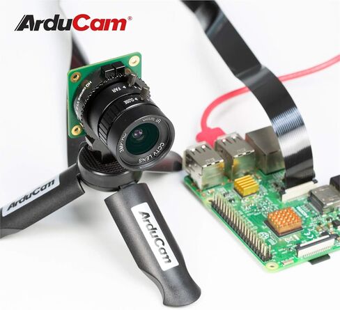 Arducam Lens for Raspberry Pi HQ Camera, Wide Angle CS-Mount Lens, 6mm Focal Length with Manual Focus and Adjustable Aperture in Saudi Arabia