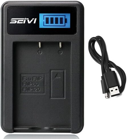 LCD USB Battery Charger for Sanyo Xacti VPC-TH1, VPC-TH1R, VPC-TH1EX, VPC-TH1BL Digital Camcorder in Saudi Arabia