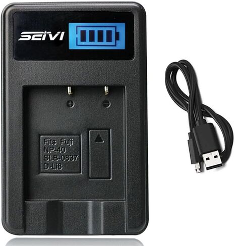 LCD USB Battery Charger for Pentax Optio W10, W20, WP, WPi Digital Camera in Saudi Arabia